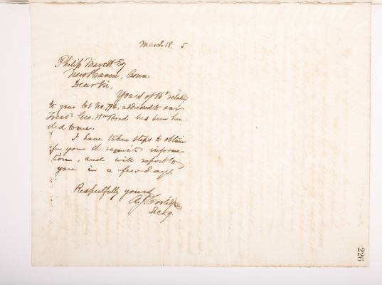 Copying Book: Secretary's Letters, 1860 (page 226)