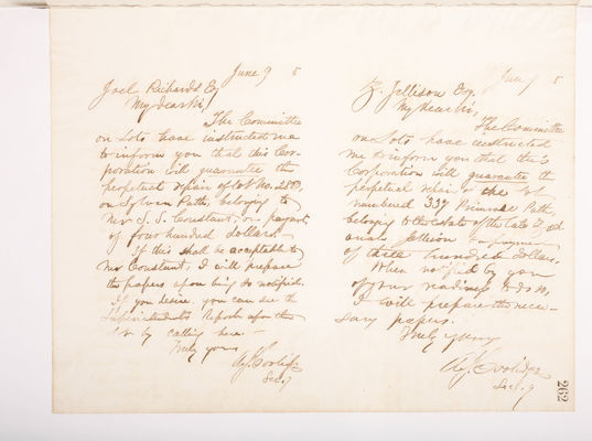 Copying Book: Secretary's Letters, 1860 (page 262)