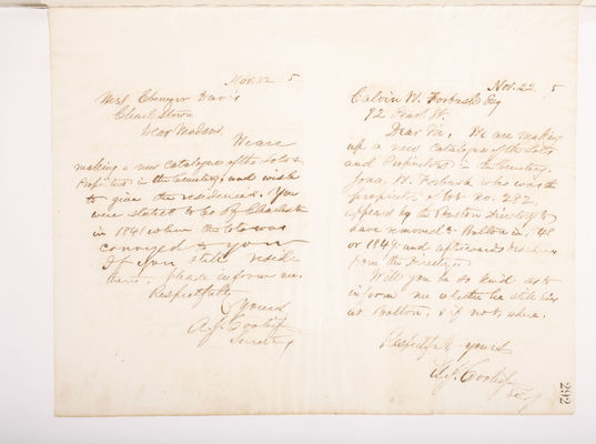 Copying Book: Secretary's Letters, 1860 (page 292)