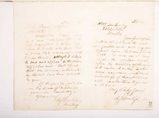 Copying Book: Secretary's Letters, 1860 (page 293)