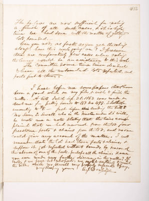 Copying Book: Secretary's Letters, 1860 (page 403)
