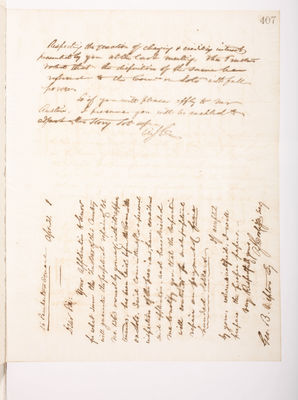 Copying Book: Secretary's Letters, 1860 (page 407)