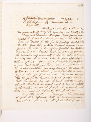 Copying Book: Secretary's Letters, 1860 (page 420)