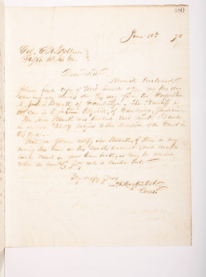Copying Book: Secretary's Letters, 1860 (page 480)
