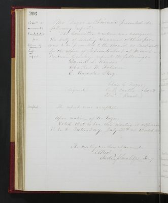 Trustees Records, Vol. 3, 1859 (page 206)