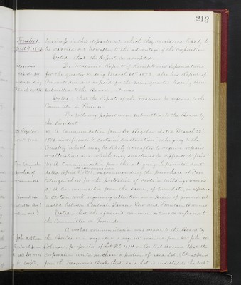Trustees Records, Vol. 5, 1870 (page 213)
