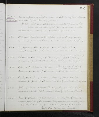 Trustees Records, Vol. 5, 1870 (page 255)