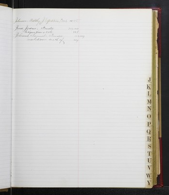 Trustees Records, Vol. 7, 1886 (index-page 010)
