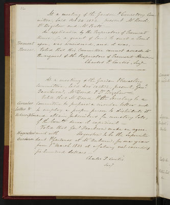 Records of Committees, Volume 1, 1831 (page 012)