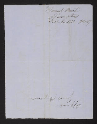 1853-12-12 Washington Tower Invoice: Samuel Murch (verso)