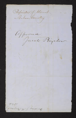 1852 Washington Tower Invoice: Gridley J. F. Bryant (verso)