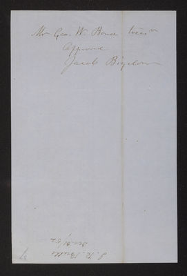 1852-12-31 Washington Tower Invoice: I. R. Butts (verso)
