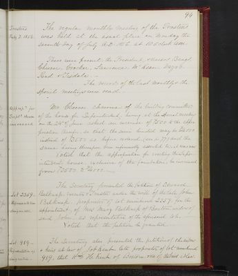 1854 Trustees Meeting Minutes, Volume 2, 1831.005.002