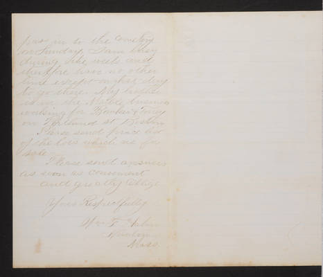 Letter: Wm. F. Hahn to Mount Auburn, 1879 (page 2)