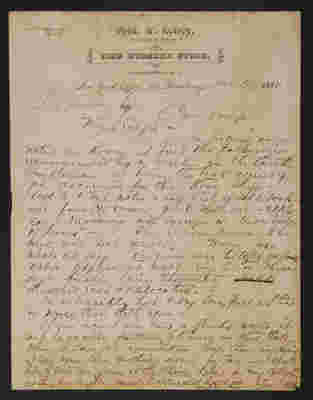 Letter: Fred W. Kelsey to J. W. Lovering, 1880