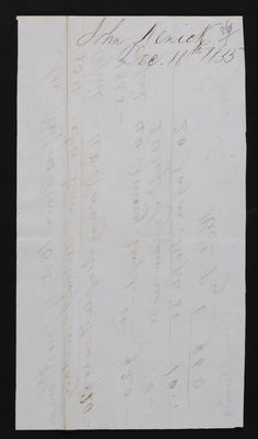 Horticulture Invoice: John Kenrick, 1855 (verso)