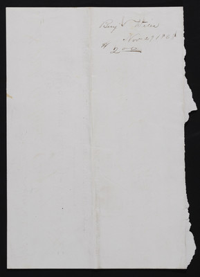 Horticulture Invoice: Benj. T. Wells, 1868 (verso)