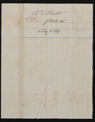 Horticulture Invoice: William Black, 1869 May 1 (verso)