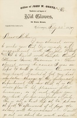 Letter from J. Hughes Fisher to Ann F. Fisher, Feb. 22, 1887