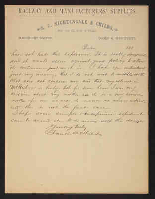 Letter: Frank C. Childs to Mr. Lovering, 1881 October 19 (page 2)