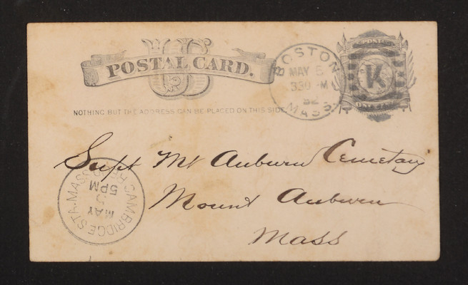 Letter: Herbert W. Kimball to Superintendent [Lovering], 1882
