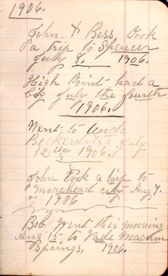 Diary of Julia C. Mock Siceloff, 1904-1925