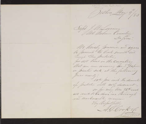 1883-05-09 Letter: Tree Protectors, 2014.020.008-009