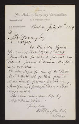 1889-07-10 Letter: H. B. MacKintosh to J. W. Lovering, Fence Removal Orders, 2014.020.012-008