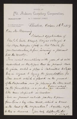 1889-10-16 Letter: H. B. MackIntosh to Mr. Lovering, "curbings", 2014.020.012-011
