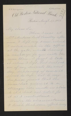 1883-08-15 Letter: H.W. Pickering to the Cemetery, "Lost Cane," 2014.020.009-005