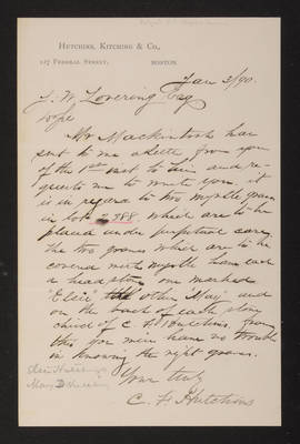 1890-01-03 Letter: Perpetual Care of Myrtle, 2014.020.013-001