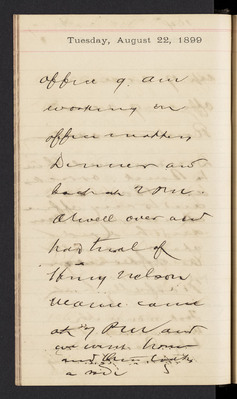 Thomas Martin Diaries:  1899, Part 2 of 2