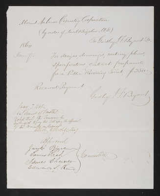 1861-01-07 Receiving Tomb: Agreement with Gridley J. F. Bryant, 2021.011.002
