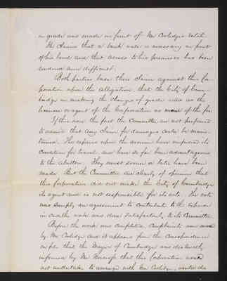 1871-04-24 Trustee Special Committee Report, Coolidge Ave Claims, 2021.019.001