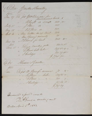 1833-03-30 Treasurer's Accounts, 2021.020.004
