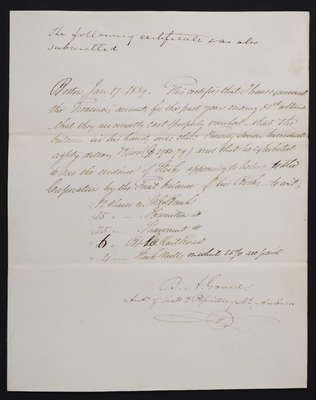 1839-01-17 Treasurer's Report, Gould, 2021.020.012