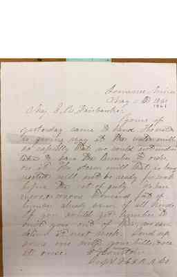 Fairbanks Papers Box 4 Document  25
