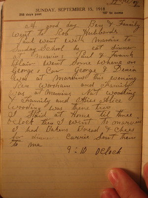 Sunday, September 15, 1918