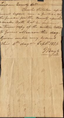 Notice of Deposition by Skinner to Monroe, 4 September 1826 - Page 2