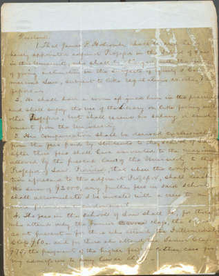 Resolution Appointing James P Holcombe as Professor of Law, June 1851