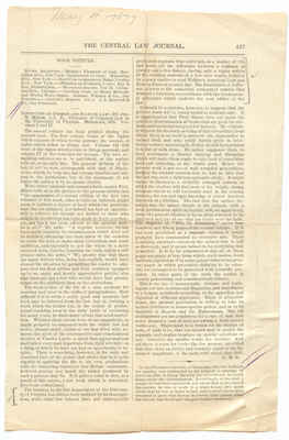 Review of Institutes of Common and Statute Law, 4 May 1877