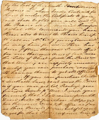 Letter from John May to Samuel Beall, 15 March 1780