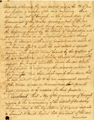 Congressional Resolution, 3 July 1788