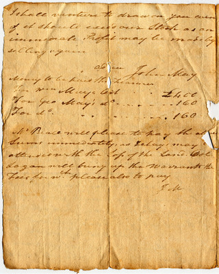 Letter from John May to Samuel Beall, March 1780