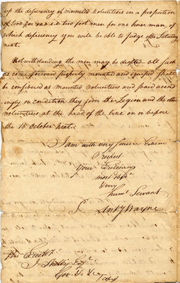 Letter from General Anthony Wayne to Isaac Shelby, 26 September 1793