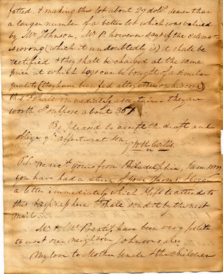 Letter from George Corlis to John Corlis, 5 March 1816
