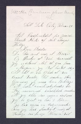Letter from John Williamsen, 27 February 1892 [LE-40603]