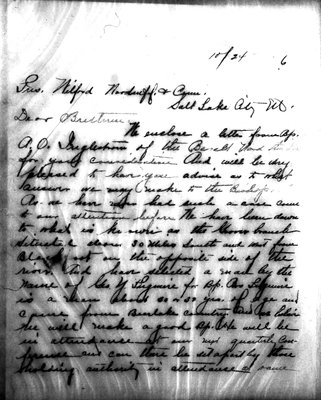 Letter from James Ephraim Steele, 24 October 1896 [LE-40835]