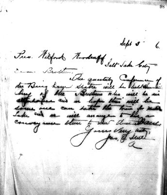 Letter from James Ephraim Steele, 3 September 1896 [LE-40849]