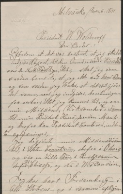 Letter from J. A. T. Palmer, 6 January 1891 [LE-36408]